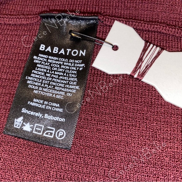 ❤️ ARITZIA Rich Maroon (Bordeaux / Wine) - LARGE - Sculpt Knit Criss Cross Dress - Picture 14 of 16